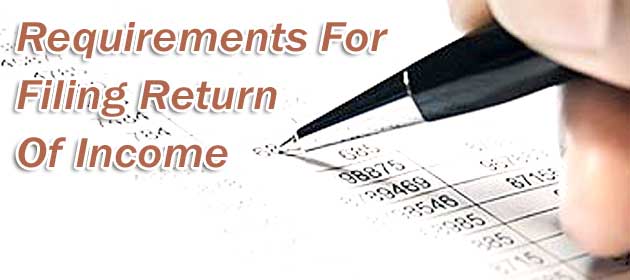  Requirements For Filing Return Of Income